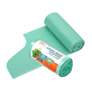 Zapachowe worki na śmieci wiązane MIĘTOWE 18L 30 sztuk RAVI Zapachowe worki na śmieci wiązane MIĘTOWE 18L 30 sztuk RAVI